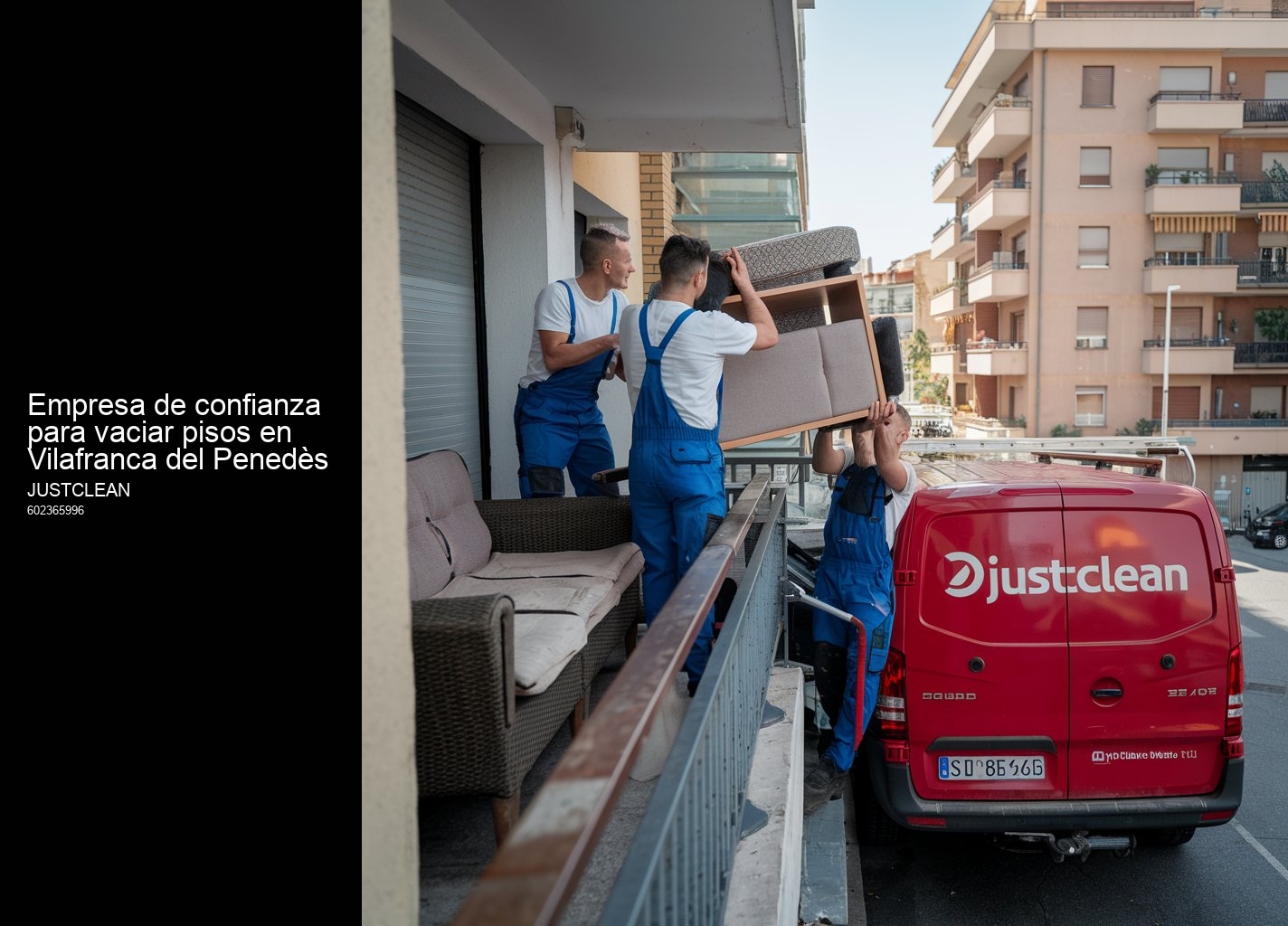 Detalles del proceso de vaciado gratuito en JustClean